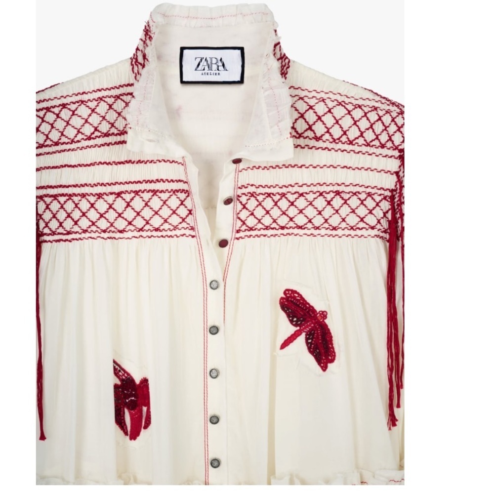 NEW LIMITED EDITION EMBROIDERED ZARA ATELIER DRESS - Picture 10 of 15